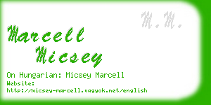 marcell micsey business card